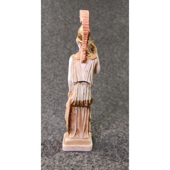 Athena Athene Greek Goddess of Wisdom Warfare Handicraft Statute Alabaster 10" - Picture 8 of 16